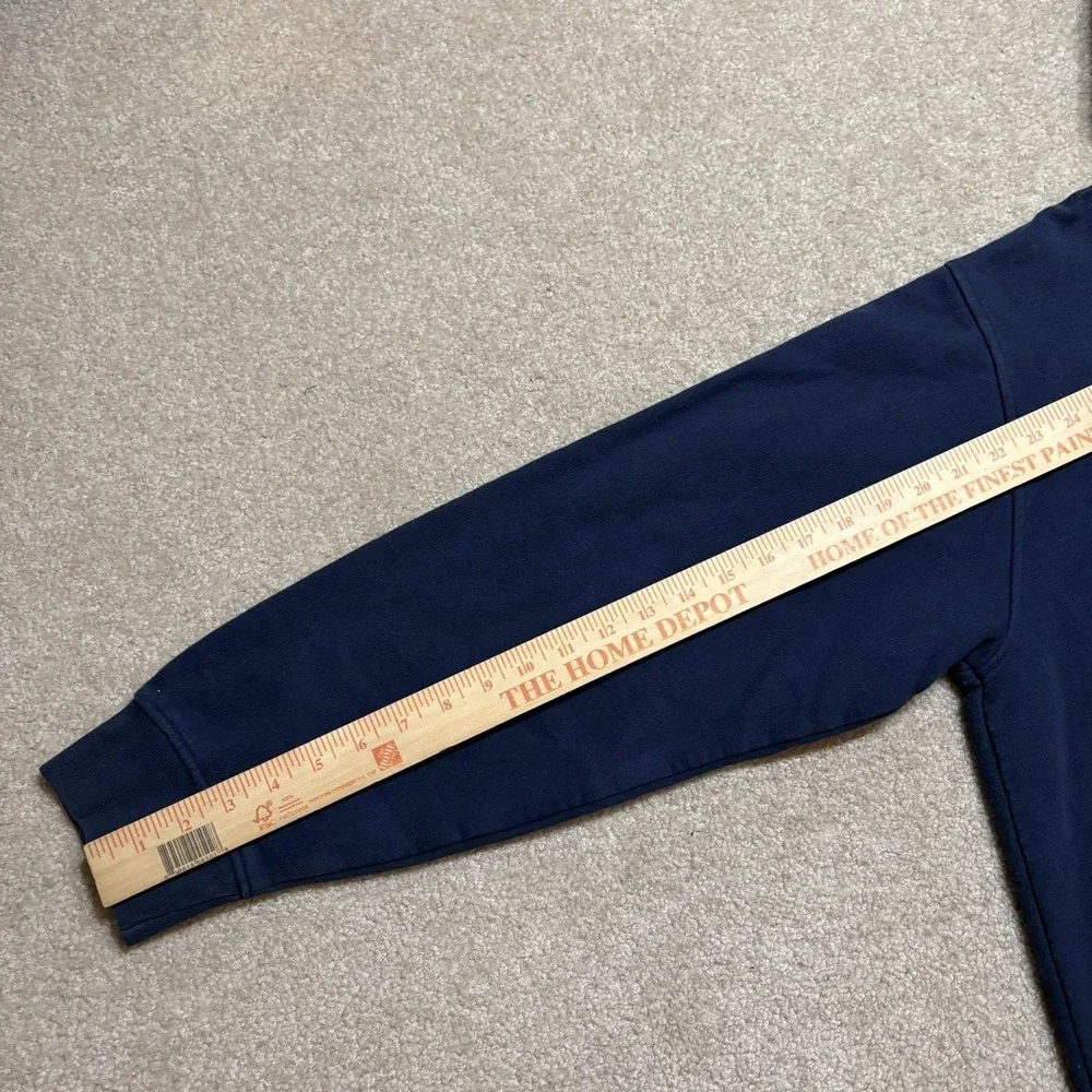 Vtg Nike Hoodie Sweatshirt Mens Large Navy Blue Faded Gold Center Swoosh Y2K 00s